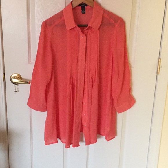Alfani Tops - Pleated look front ladies blouse